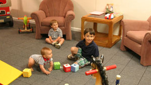 A complete finished basement system for the kids in a New Haven home