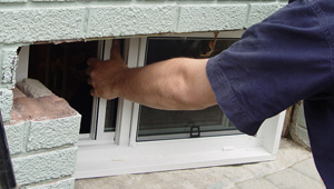 Installing new windows in a Stamford finished basement