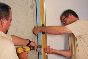 Installing a refinished basement system at a home in Stamford